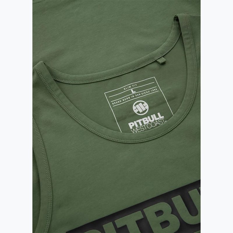 Maglietta Pitbull Hilltop Tank Top oliva da uomo 6