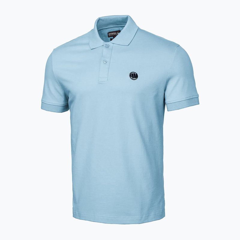 Polo Pitbull West Coast da uomo in piqué regolare blu chiaro