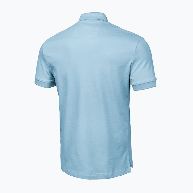 Polo Pitbull West Coast da uomo in piqué regolare blu chiaro 2