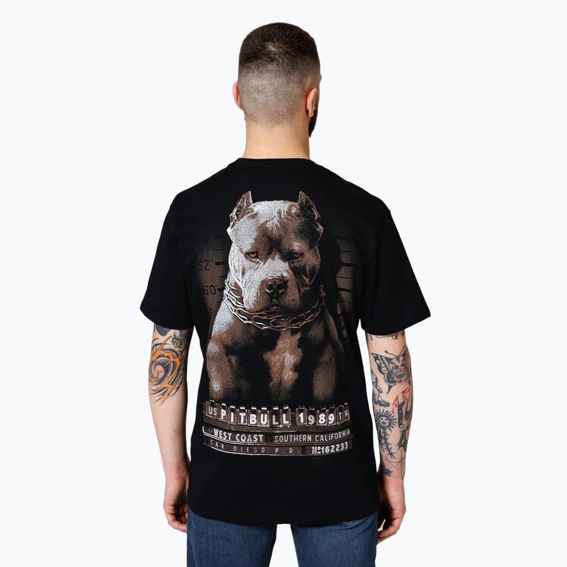 Maglietta Pitbull West Coast Mugshot 2 nera da uomo 3