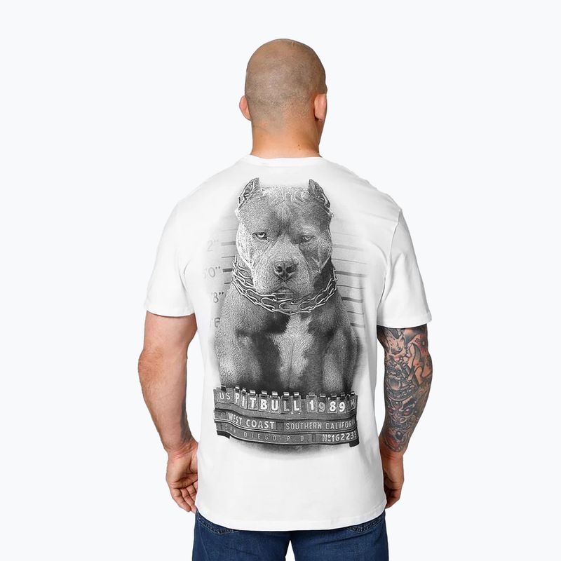 Maglietta Pitbull West Coast Mugshot 2 bianca da uomo 3