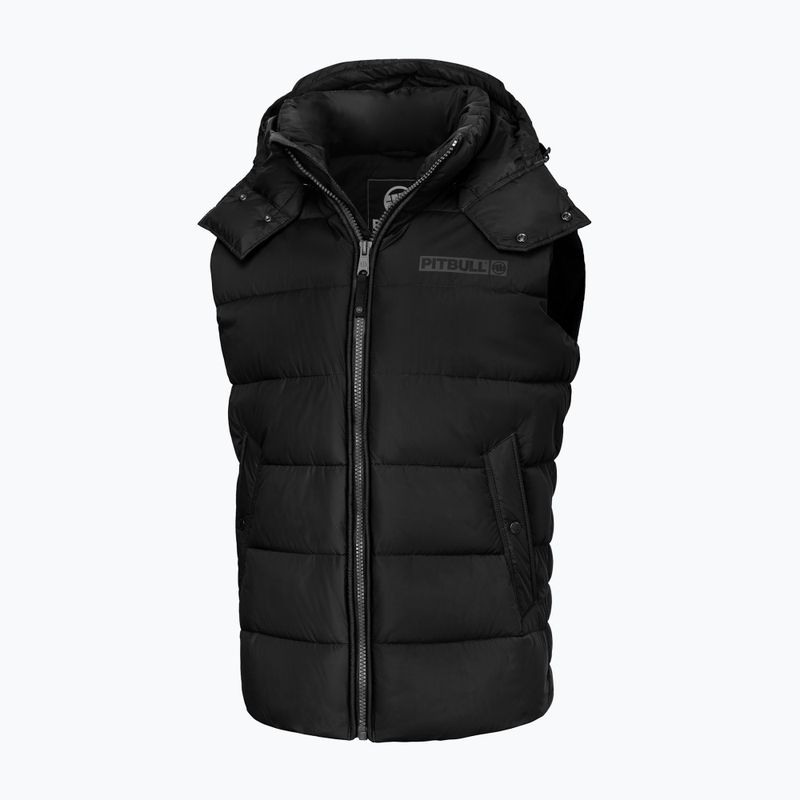 Gilet senza maniche Pitbull West Coast da uomo con cappuccio Perseus nero 4