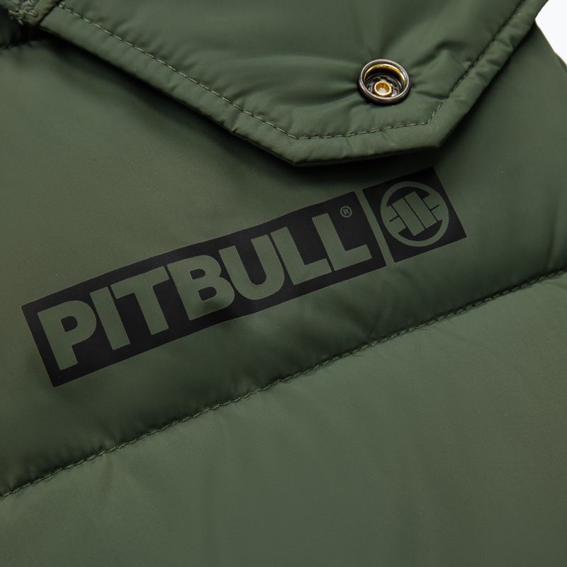 Gilet Perseus senza maniche Pitbull West Coast uomo con cappuccio oliva 7