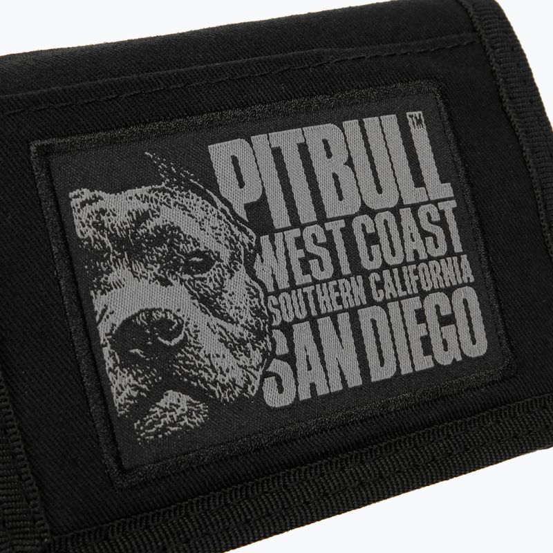 Portafoglio da uomo in tela Pitbull Blood Dog nero 4