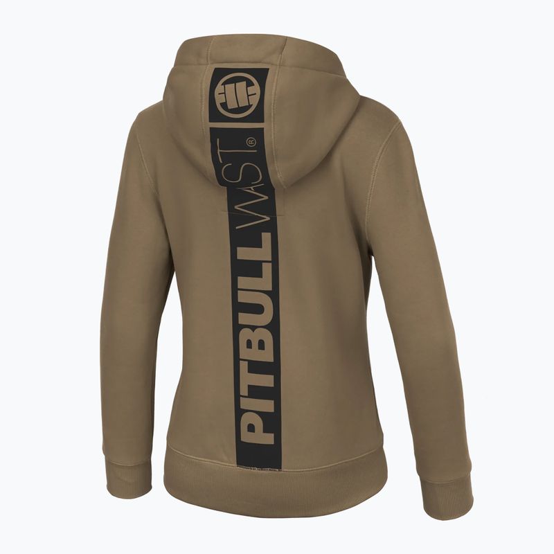 Felpa da donna Pitbull West Coast Zip Hilltop con cappuccio marrone coyote 2