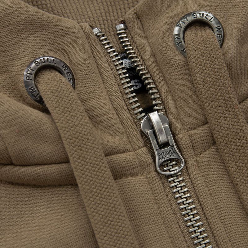 Felpa da donna Pitbull West Coast Zip Hilltop con cappuccio marrone coyote 4