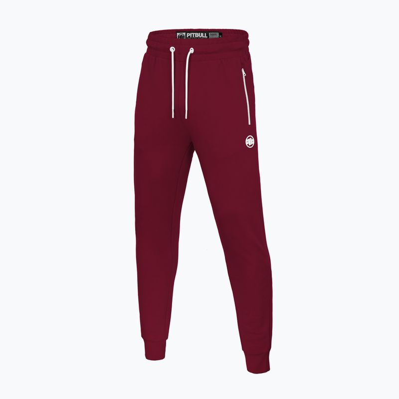 Pitbull West Coast Trackpants Uomo Logo Piccolo Gruppo Terry bordeaux 3