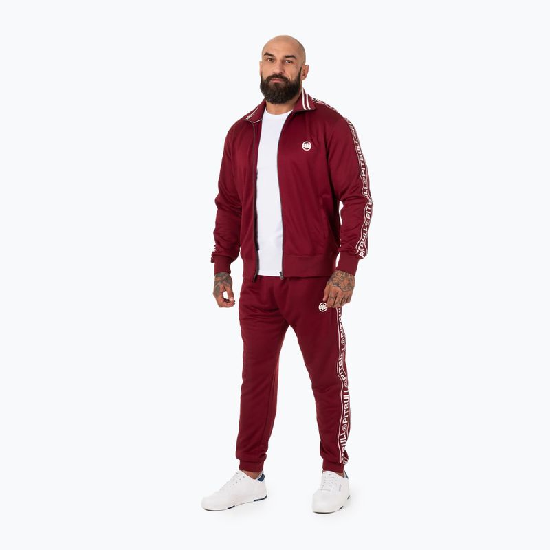 Pitbull West Coast Trackjacket Uomo Tape Logo Terry Group bordeaux 2