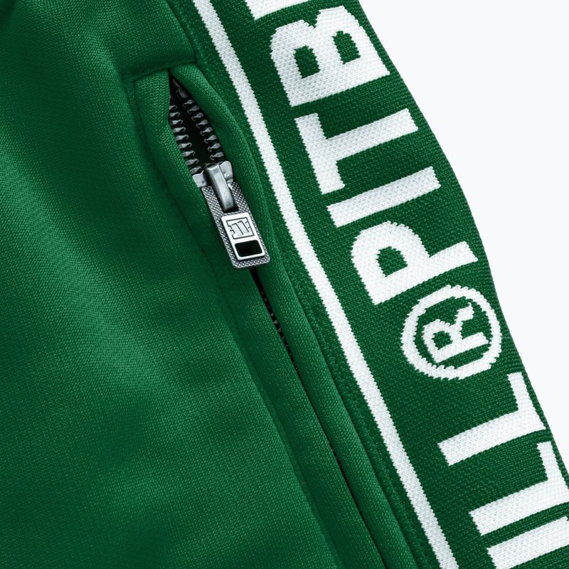 Pantaloni da ginnastica Pitbull West Coast da uomo Tape Logo Terry Group verde 5