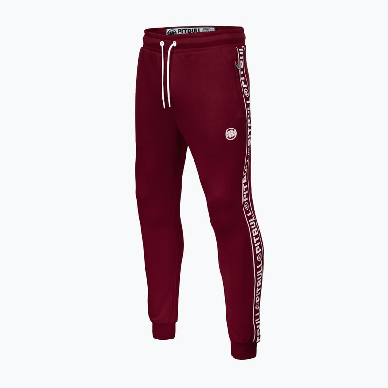 Pitbull West Coast Trackpants uomo Tape Logo Terry Group bordeaux 3