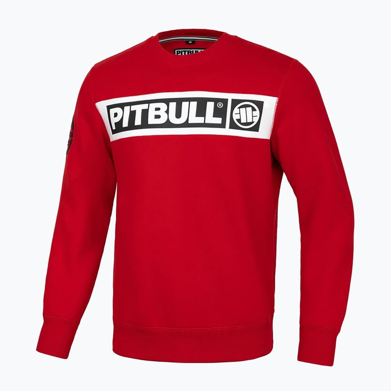 Felpa uomo Pitbull Sherwood Crewneck rosso 4