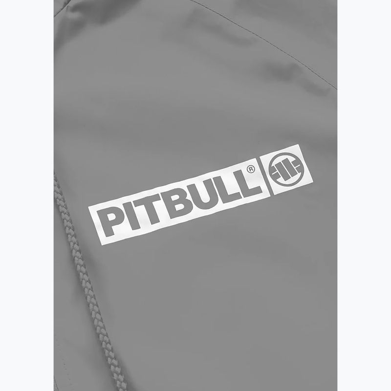 Uomo Pitbull West Coast Athletic Logo Giacca di nylon con cappuccio grigio chiaro 9