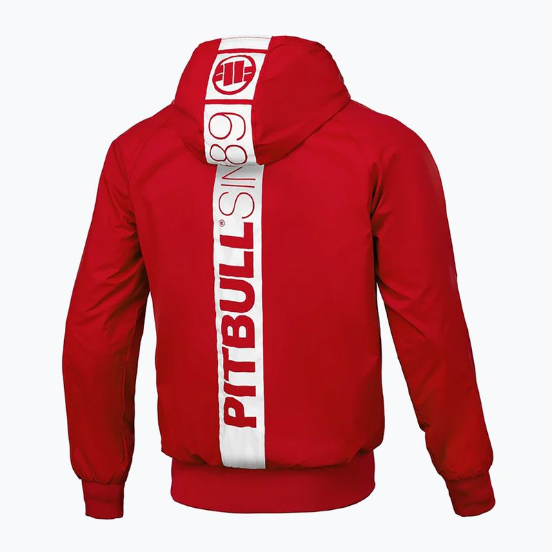 Uomo Pitbull West Coast Athletic Hilltop Giacca di nylon con cappuccio rosso 2