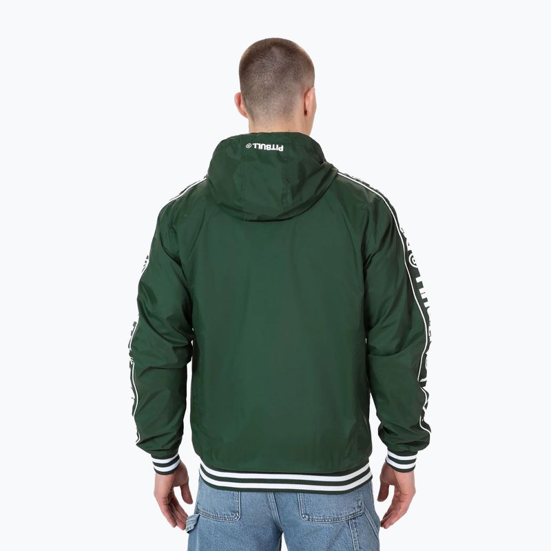 Giacca Pitbull Whitewood da uomo in nylon con cappuccio verde 3