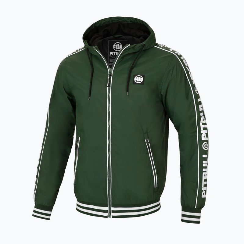 Giacca Pitbull Whitewood da uomo in nylon con cappuccio verde 8