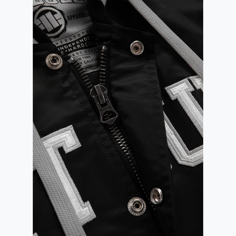 Uomo Pitbull West Coast Falcon Ridge Bomber con cappuccio nero/ecru 8