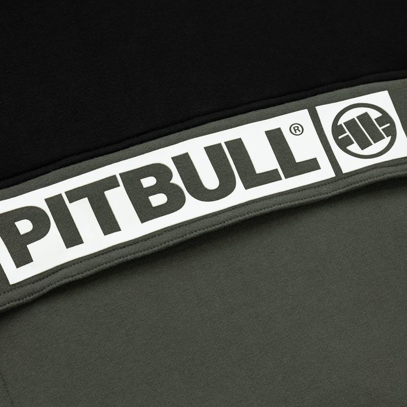 Felpa da uomo Pitbull West Coast Terry Group 2-Colors Hilltop con cappuccio nero/oliva 3