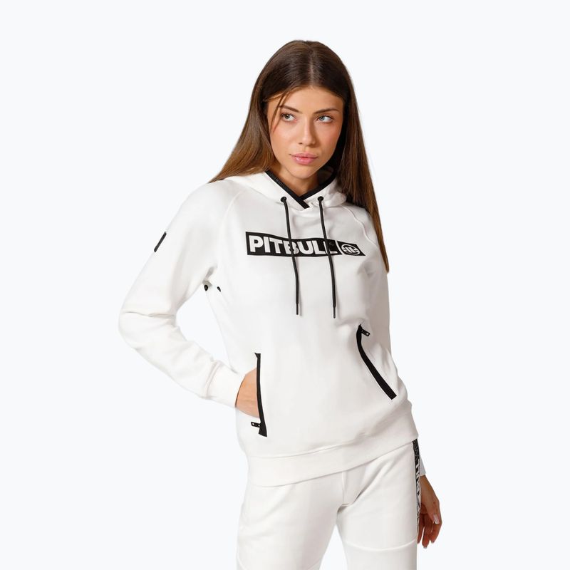 Felpa da donna Pitbull West Coast Georgia con cappuccio di colore bianco
