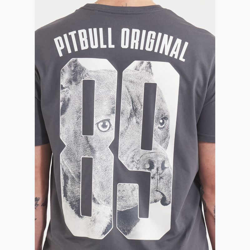 Maglietta Pitbull Eighty Nine Dog da uomo, grafite 5
