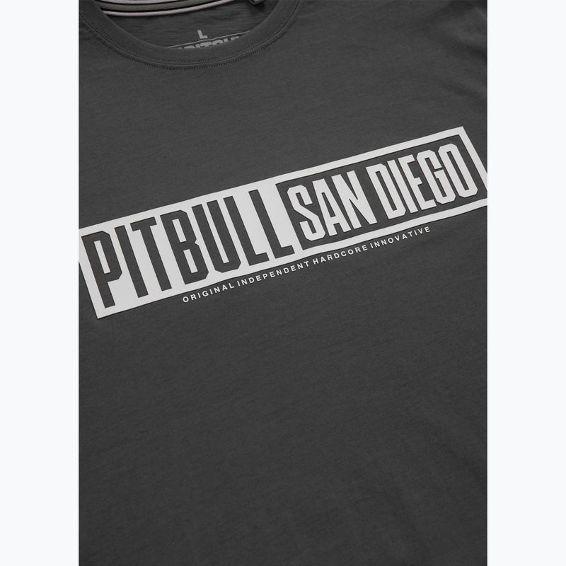 Maglietta Pitbull Eighty Nine Dog da uomo, grafite 9