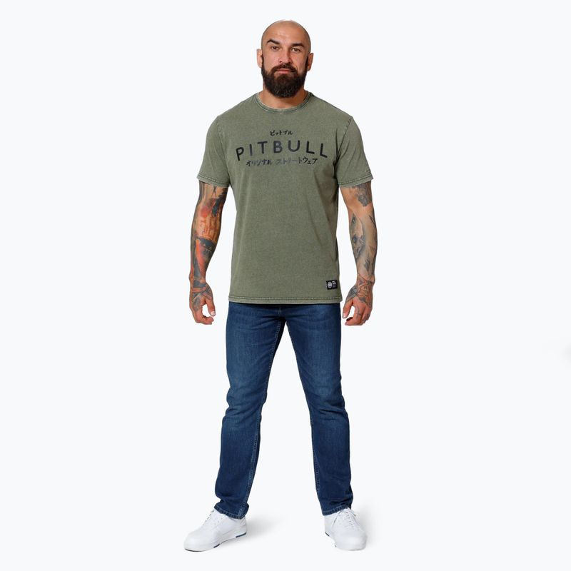 Maglietta Bravery olive da uomo di Pitbull West Coast 2