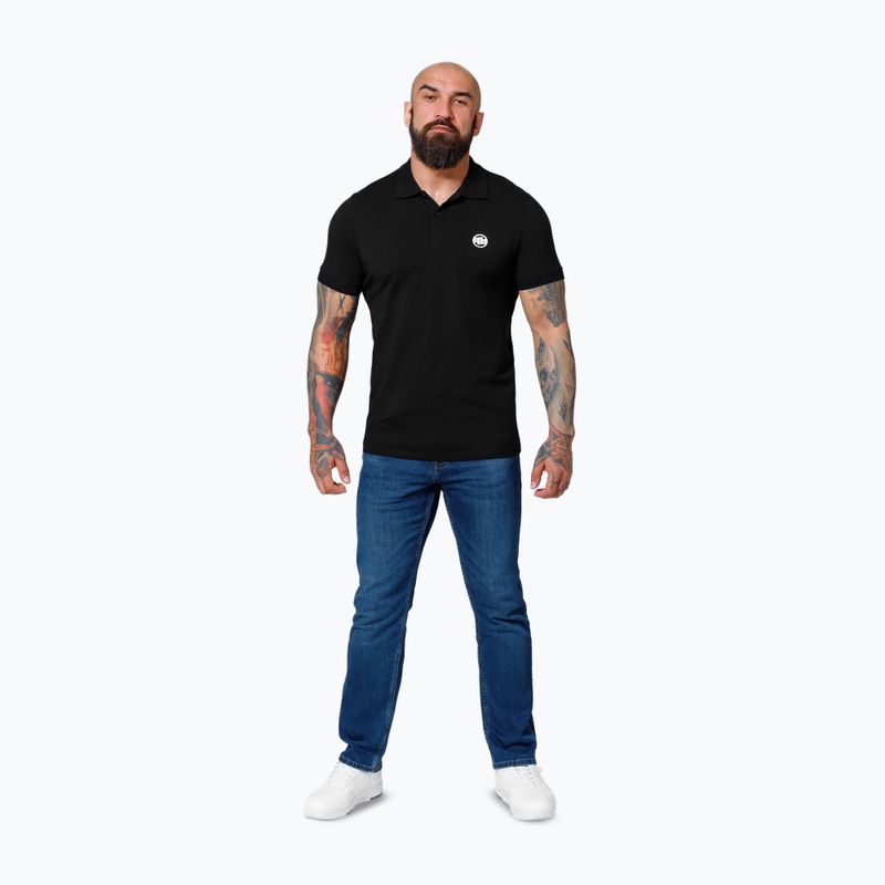 Maglia Polo Pitbull Uomo Logo Piccolo Nero 4