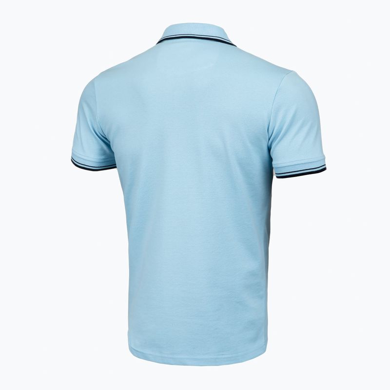 Polo Pitbull West Coast Uomo Pique Stripes Regular blu chiaro 5
