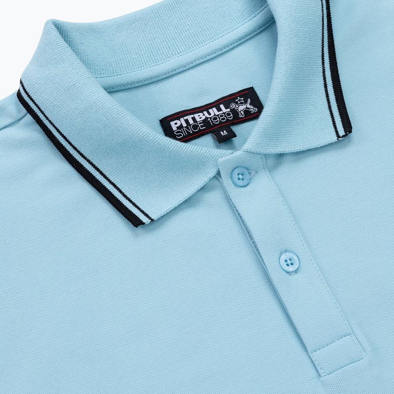 Polo Pitbull West Coast Uomo Pique Stripes Regular blu chiaro 6