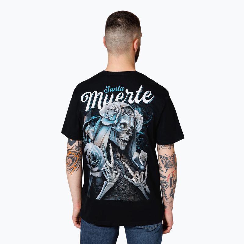 Maglietta Santa Muerte Pitbull West Coast da uomo, nero 3