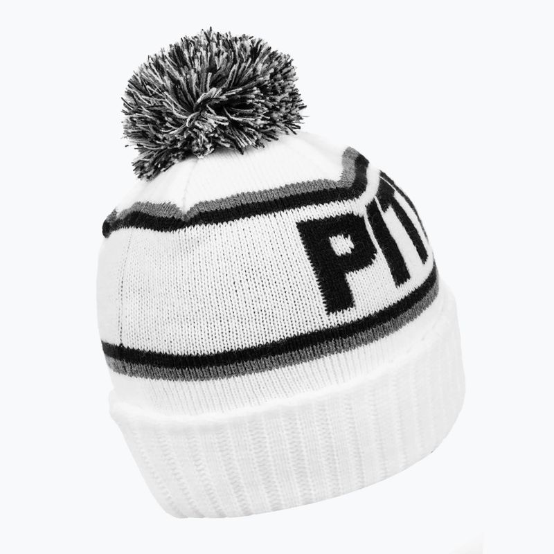 Berretto invernale Pitbull Beanie Fleming II da uomo bianco/nero 2