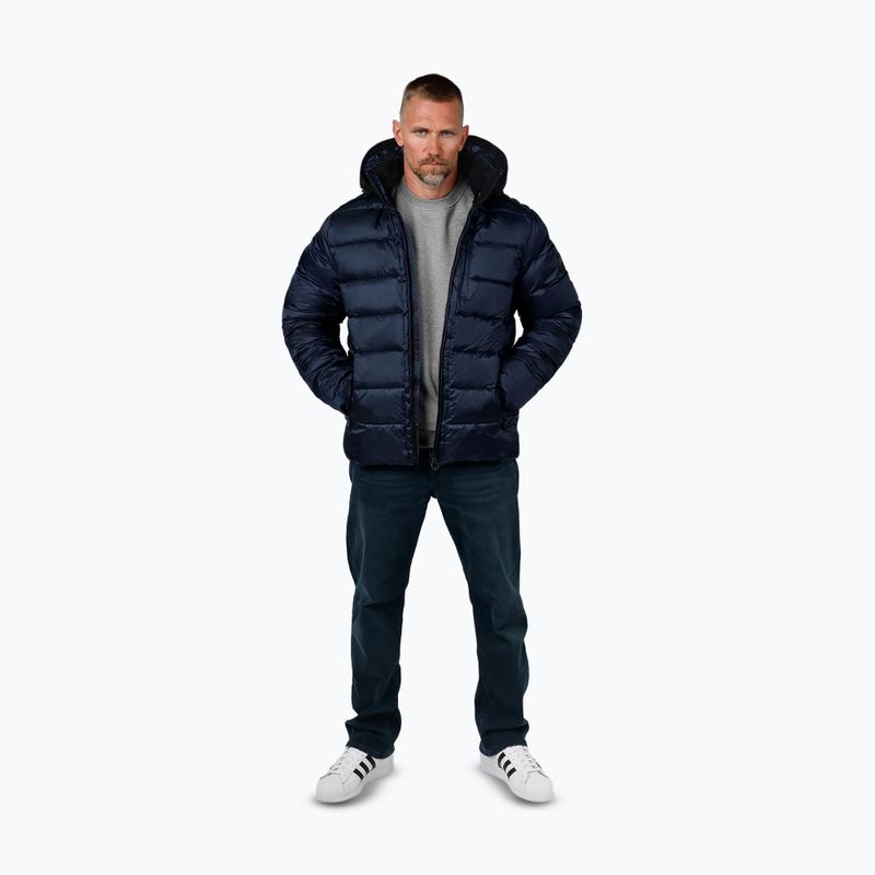Pitbull Barles Ribstop Uomo Giacca invernale imbottita con cappuccio blu scuro 2