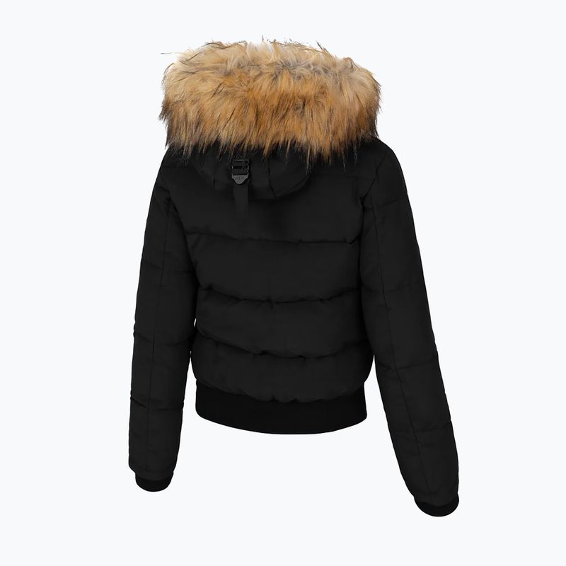 Giacca invernale donna Pitbull Azalea Trapuntata con cappuccio nero 8
