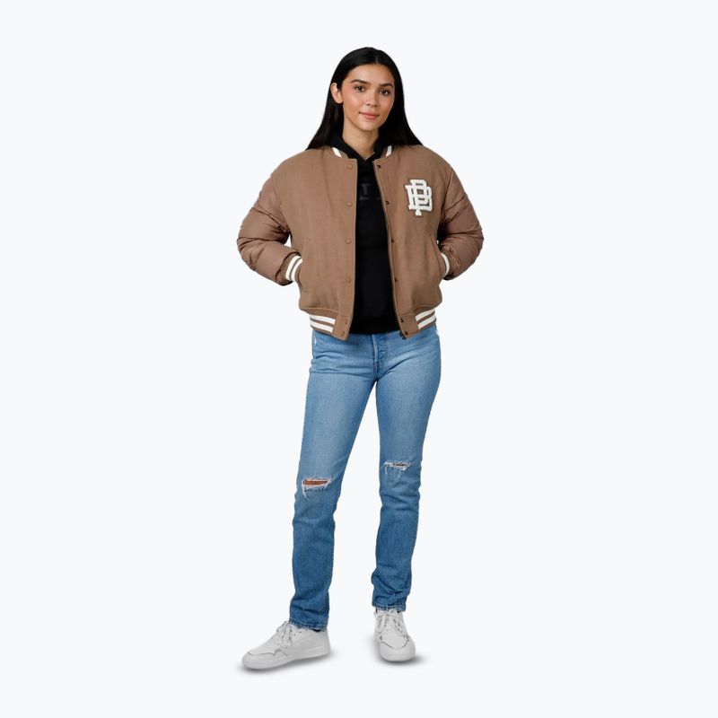 Giacca Pitbull Buena Quilted Varsity marrone da donna 2
