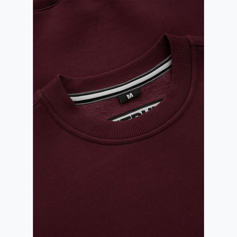 Felpa uomo Pitbull Small Logo Crewneck bordeaux 3