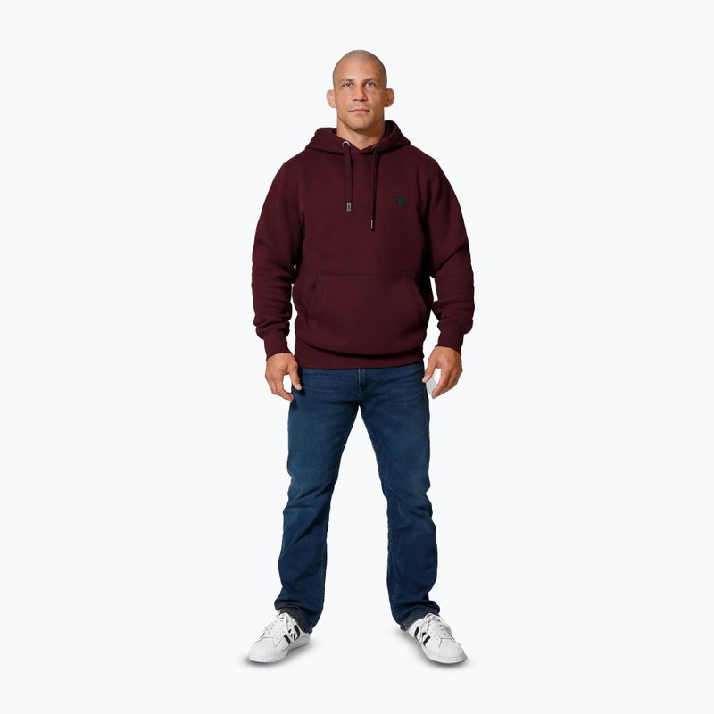 Felpa da uomo con cappuccio Pitbull Small Logo bordeaux 2