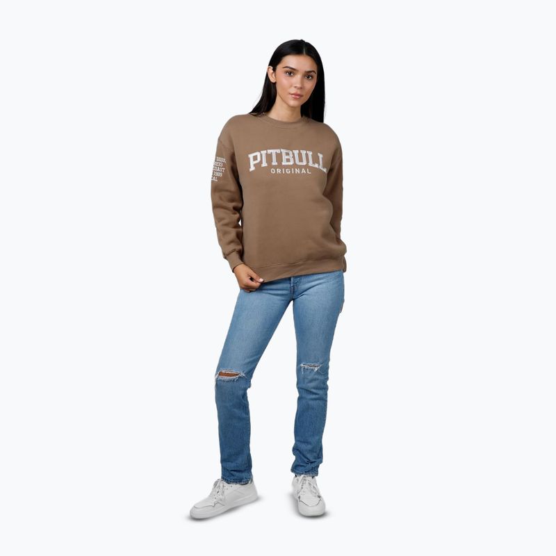 Felpa donna Pitbull Tyrian Crewneck marrone coyote 2