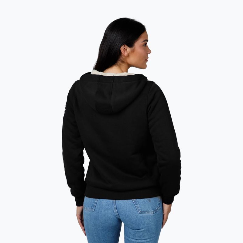 Felpa Pitbull Sherpa Ruffina Hooded Zip donna nero 2