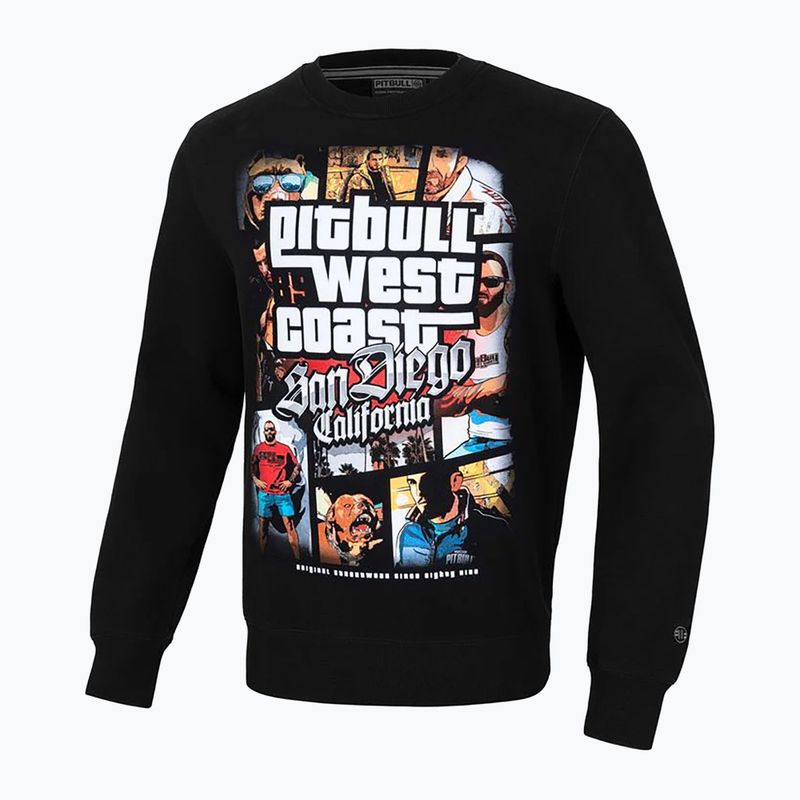 Felpa uomo Pitbull West Coast Crewneck Most Wanted nero