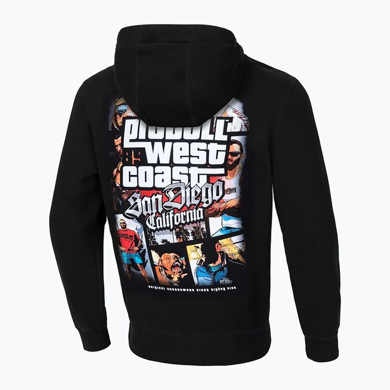Felpa con cappuccio Most Wanted Pitbull West Coast da uomo, nero 2