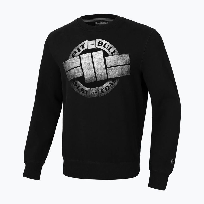 Felpa uomo Pitbull West Coast Crewneck Steel Logo X nero