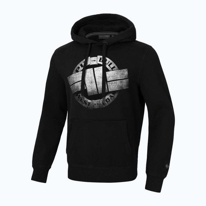 Felpa da uomo Pitbull con cappuccio Steel Logo X nero