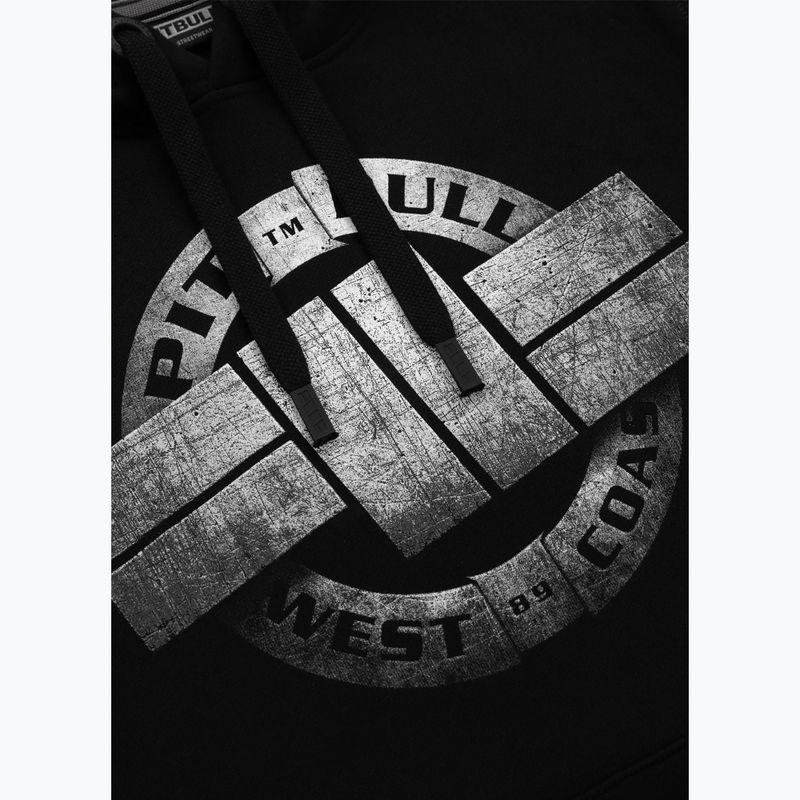 Felpa da uomo Pitbull con cappuccio Steel Logo X nero 4
