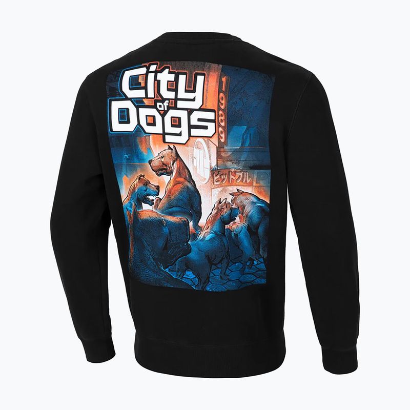 Felpa da uomo Pitbull West Coast Crewneck City Of Dogs nero 2