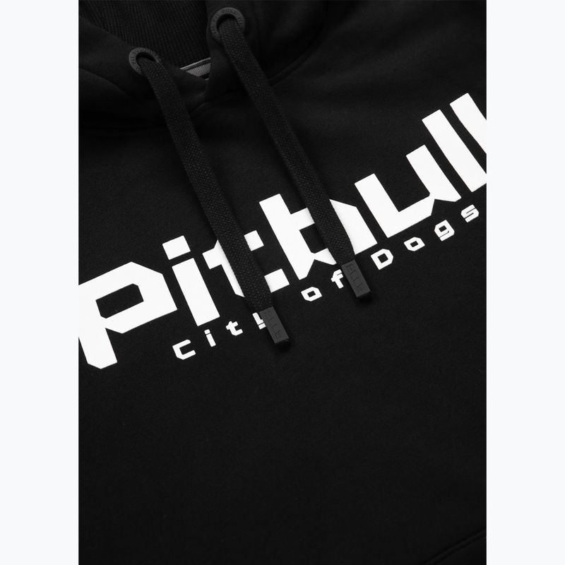 Felpa City Of Dogs da uomo con cappuccio Pitbull nero 6