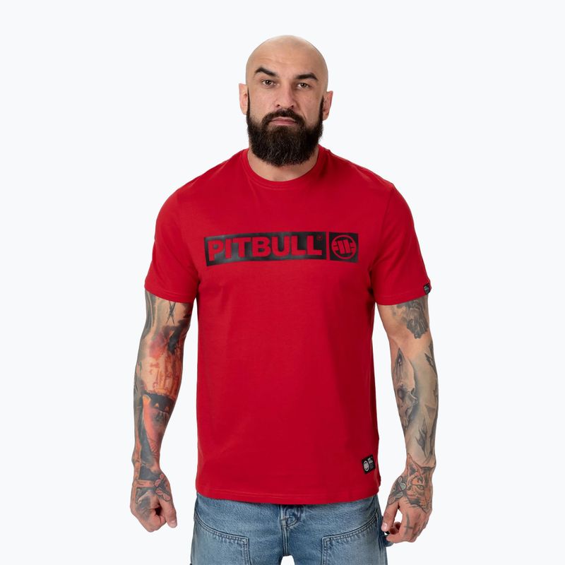 Maglietta Pitbull Hilltop uomo rosso lampone