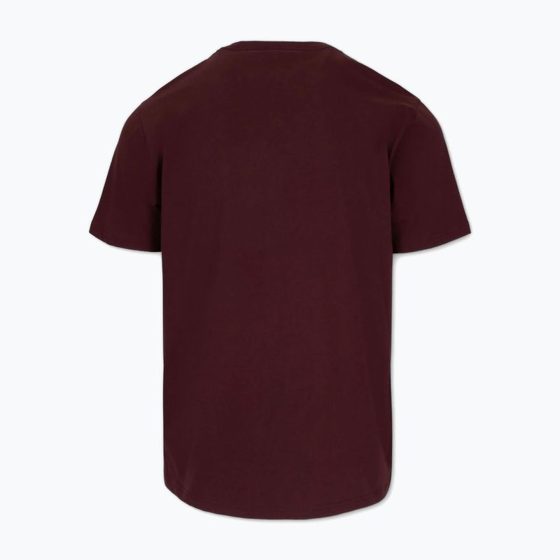 Maglietta Pitbull Small Logo da uomo, bordeaux scuro 2