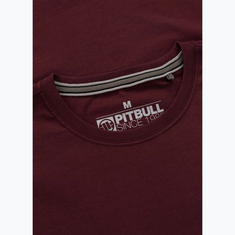 Maglietta Pitbull Small Logo da uomo, bordeaux scuro 3