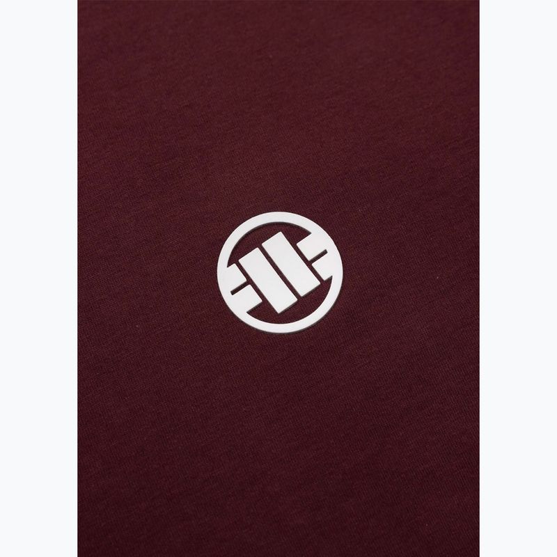 Maglietta Pitbull Small Logo da uomo, bordeaux scuro 4