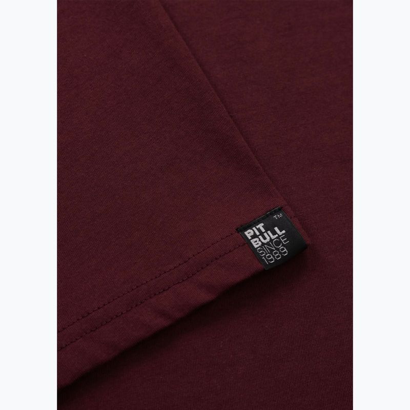 Maglietta Pitbull Small Logo da uomo, bordeaux scuro 5