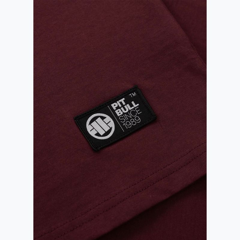 Maglietta Pitbull Small Logo da uomo, bordeaux scuro 6